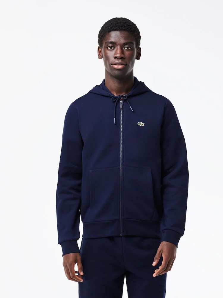 Lacoste Zip Hoodie Tracksuit In Navy