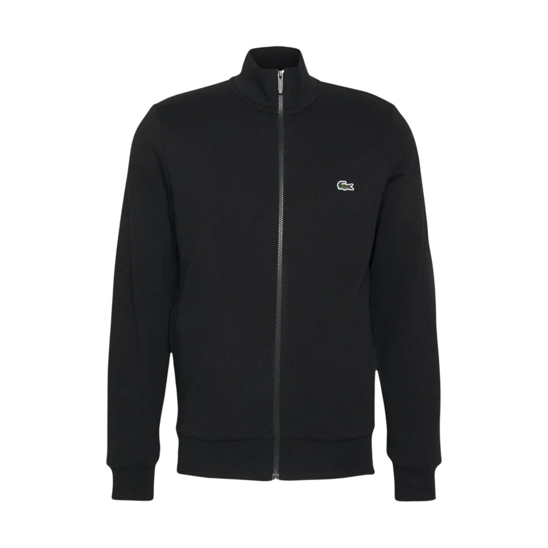 Lacoste Zipped Sweatvest Tracksuit In Black