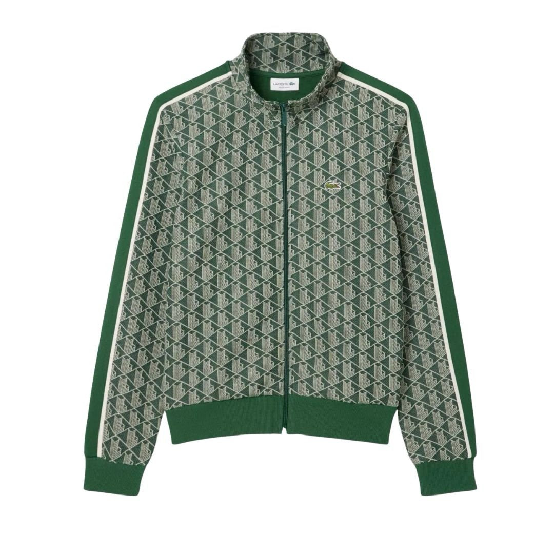 Lacoste Jacquard Monogram Tracksuit In Green