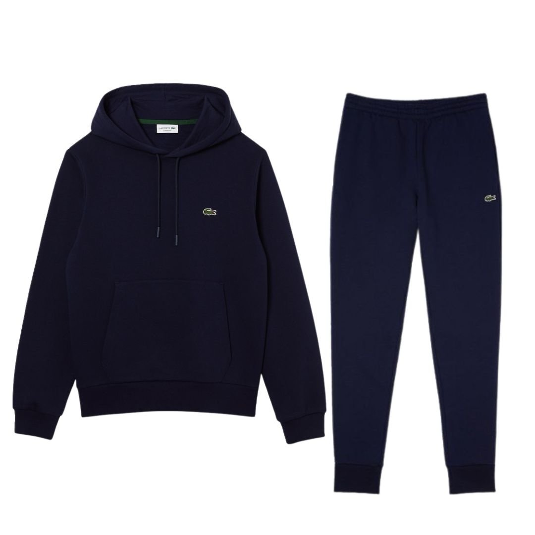 Lacoste Core Hoodie Tracksuit In Navy