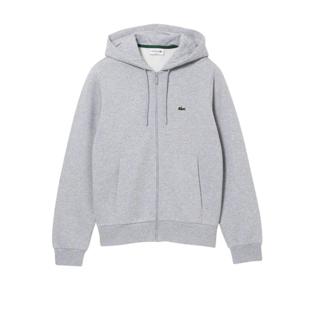 Lacoste Zip Hoodie Tracksuit In Grey