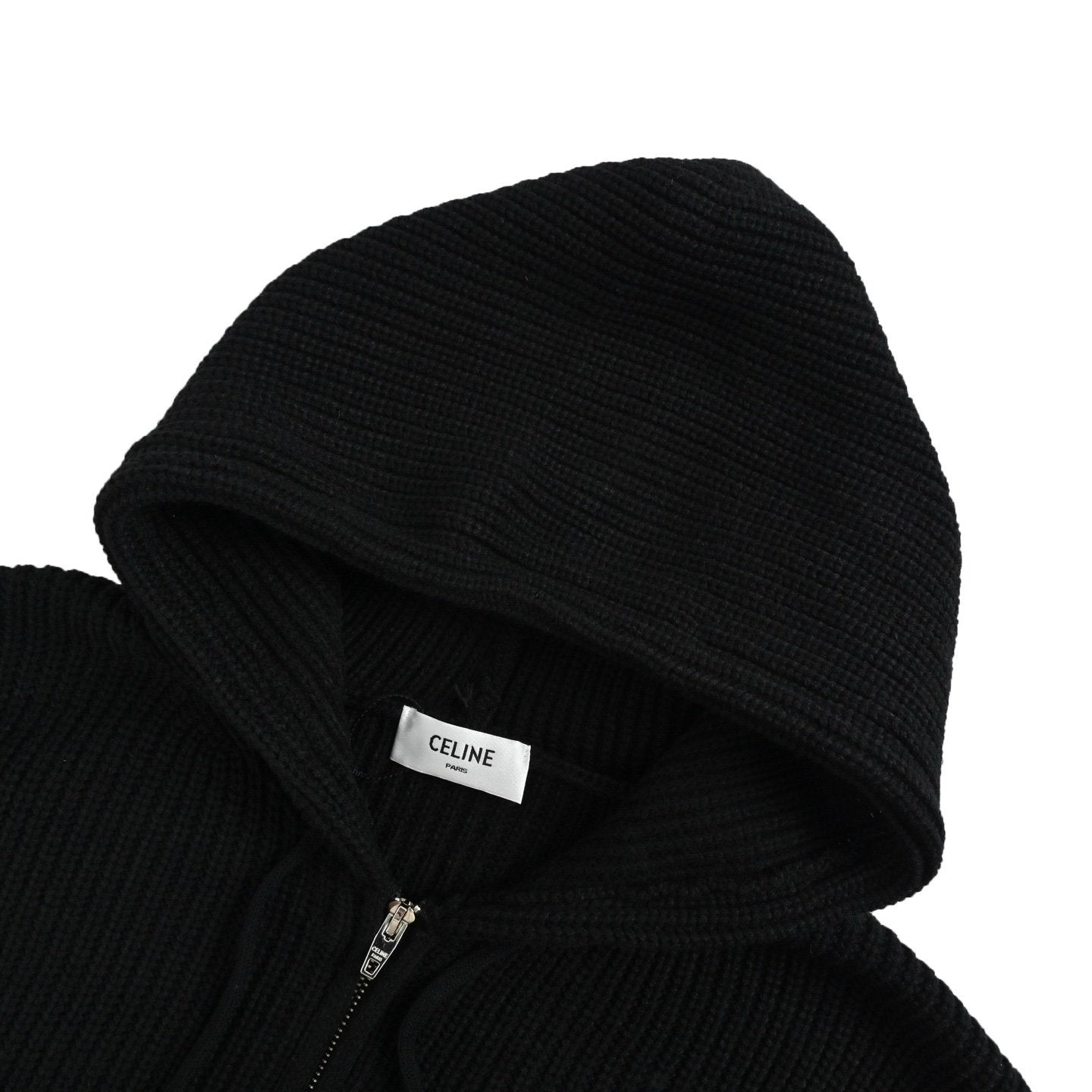 Celine Logo-Appliquéd Wool Jacket In Black Loose Fit