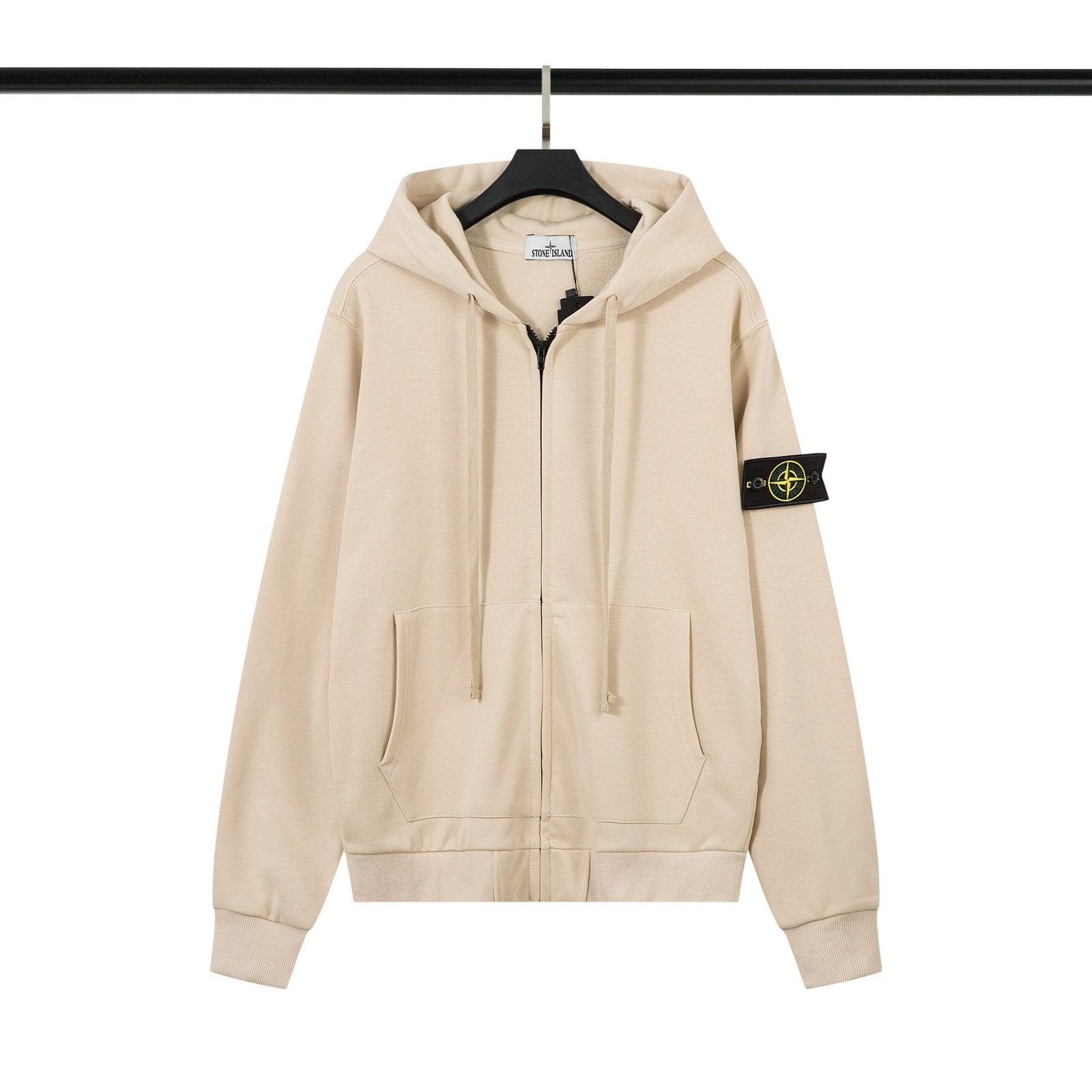 Stone Island Zipped Hoodie Tracksuit Beige