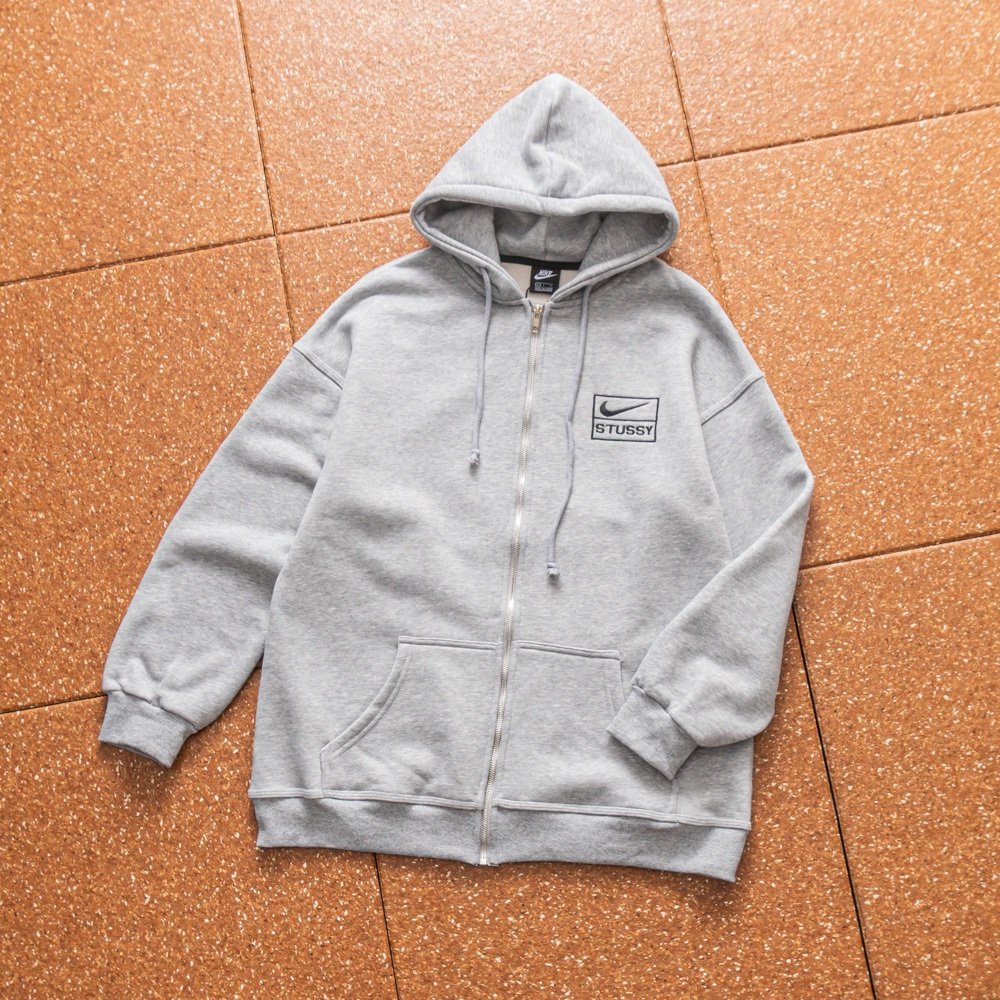 Stussy x Nike Zip Up Fleece Tracksuit Grey