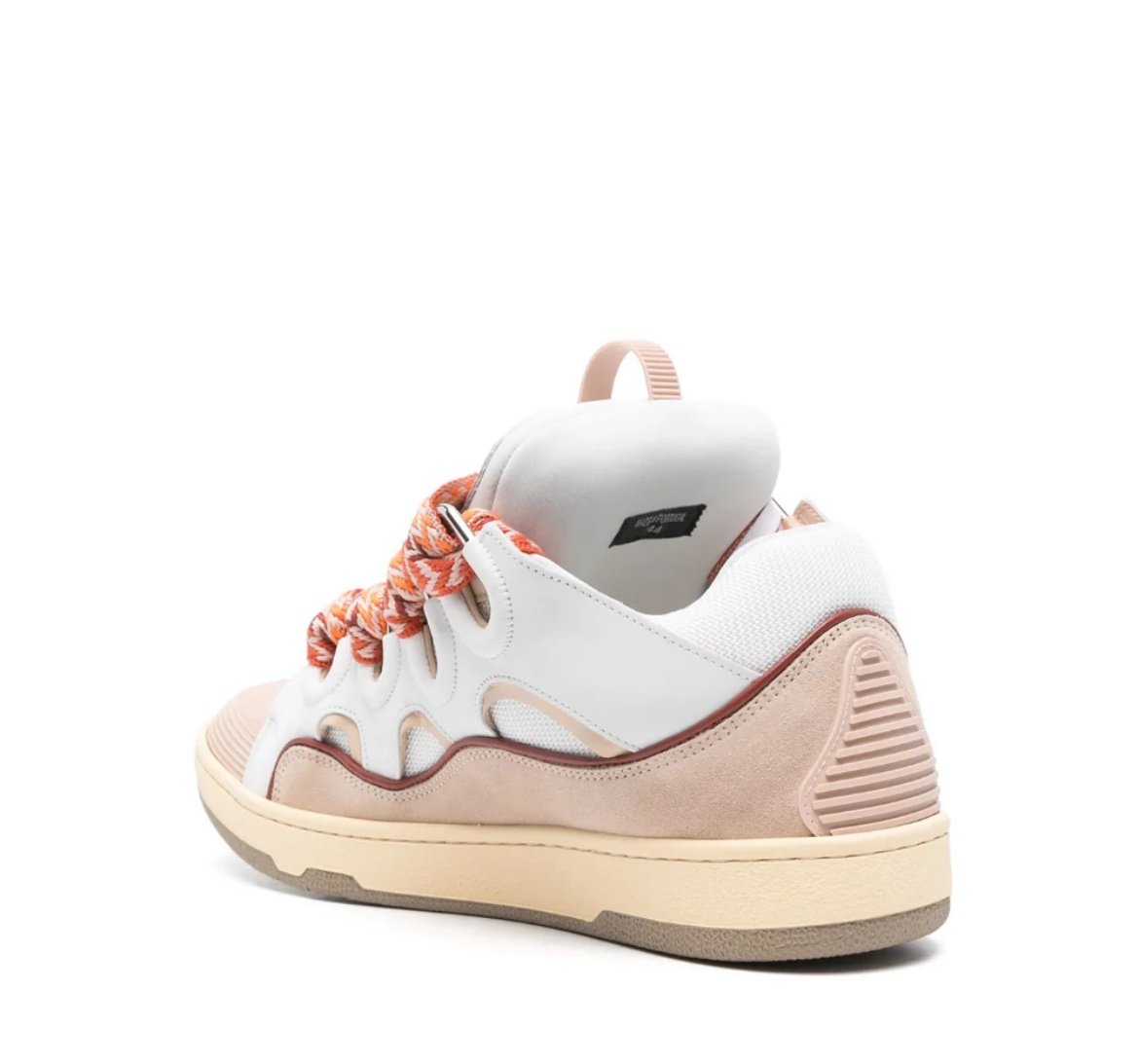 Lanvin Curb Sneaker White Orange Pink