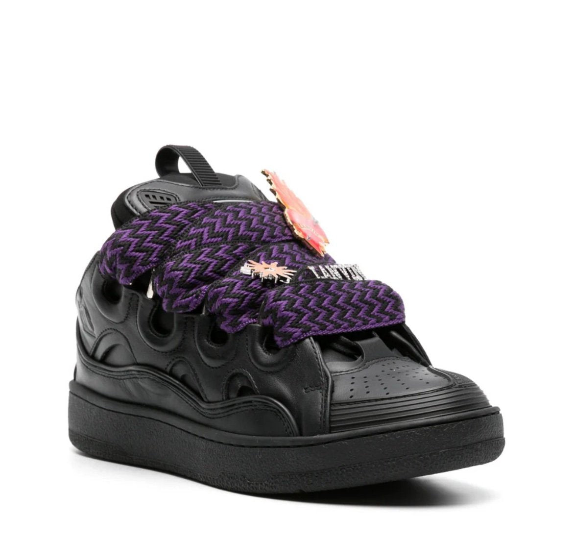 Lanvin Curb Sneaker Black Purple