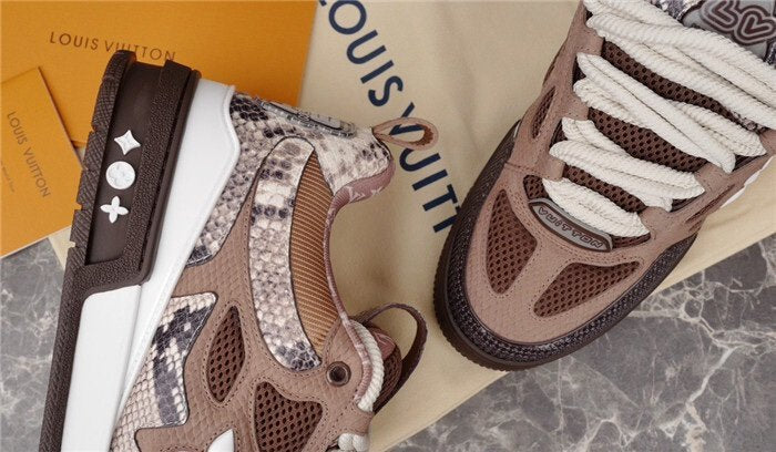 Louis Vuitton Skate Brown Snakeskin