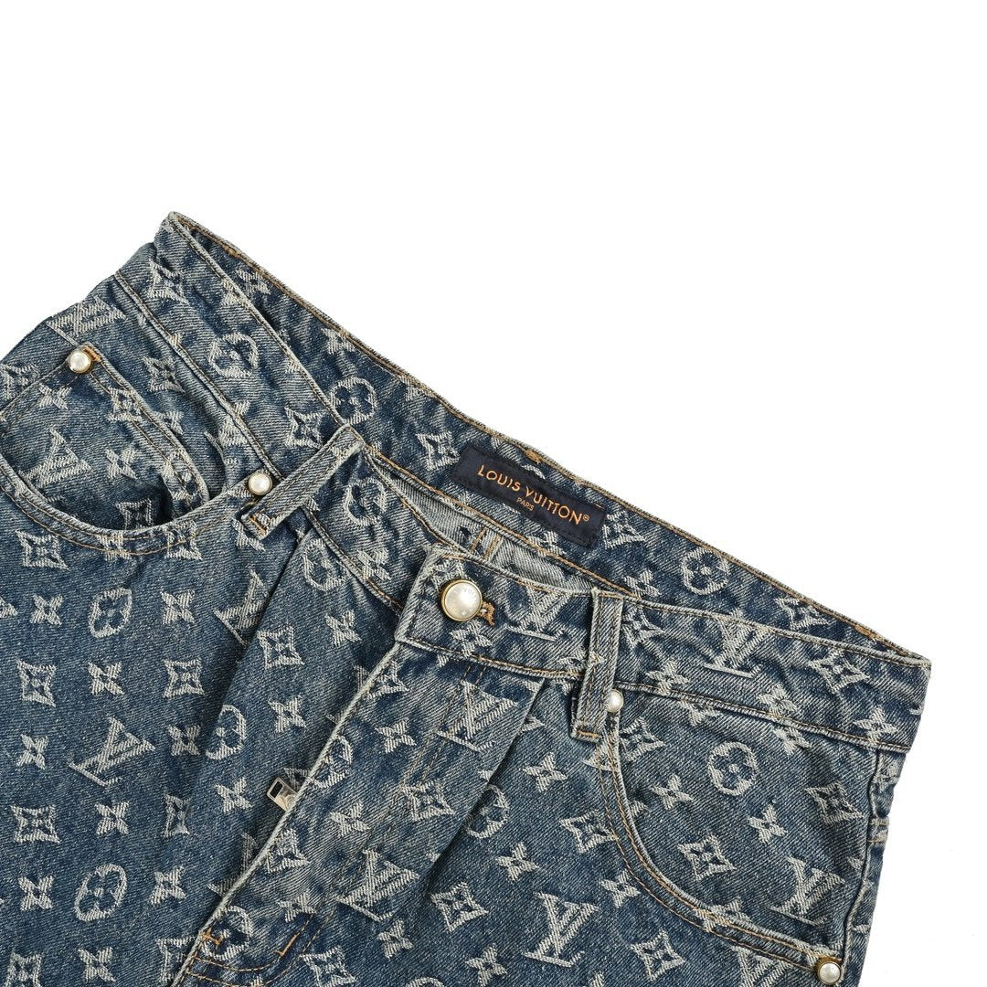 Louis Vuitton Blue Denim Straight Jeans