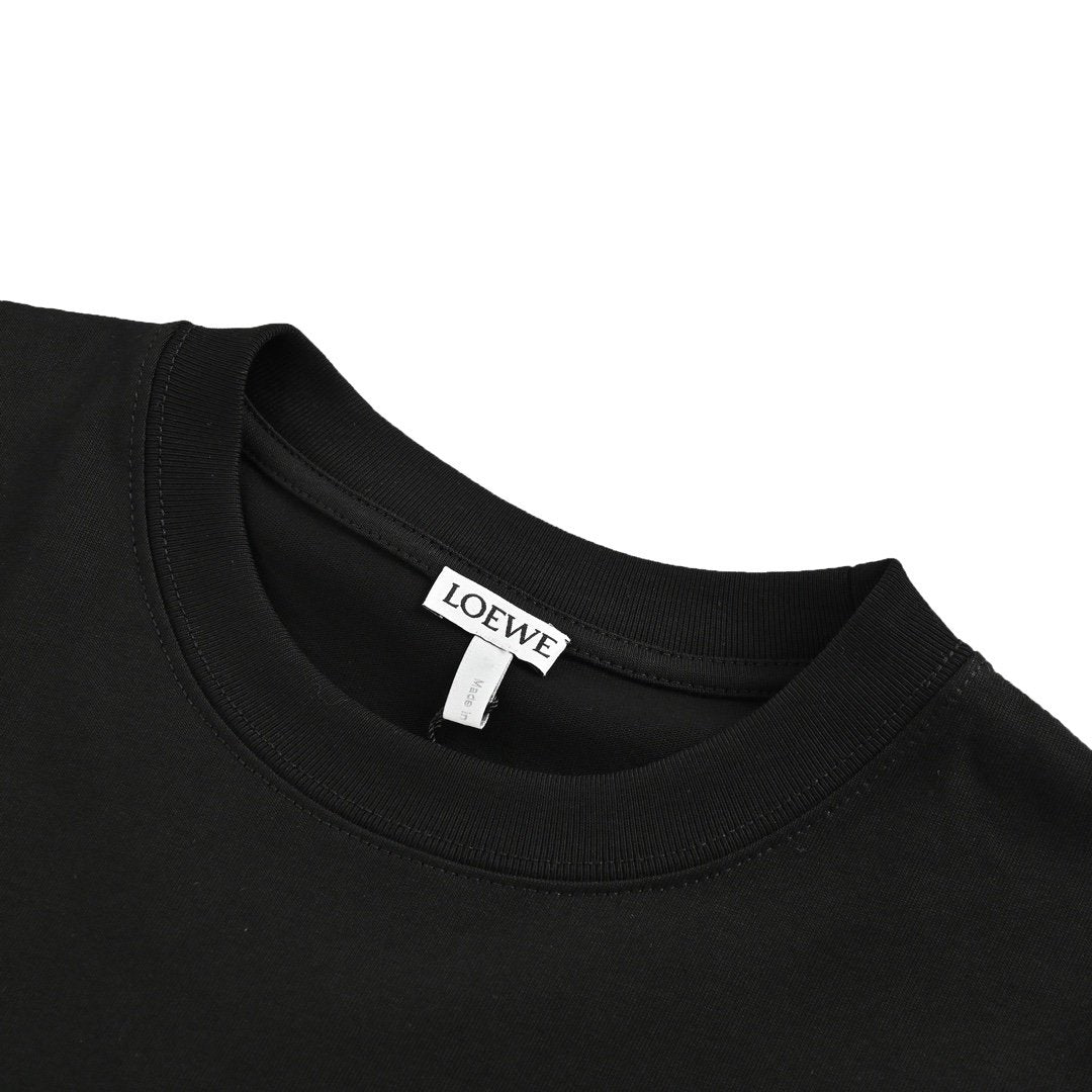 Loewe Relaxed Fit T-Shirt in Cotton Black Blue