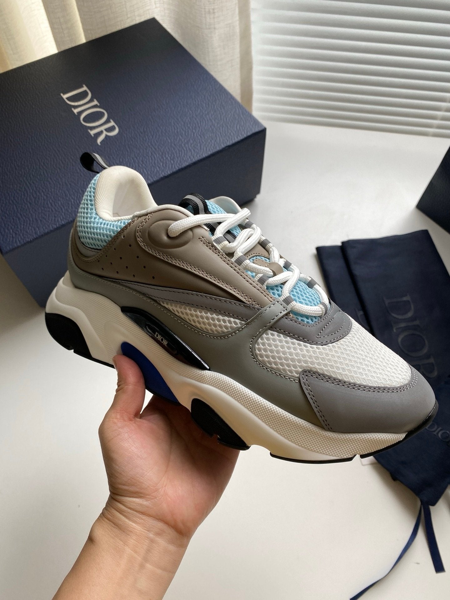Dior B22 Blue Grey White