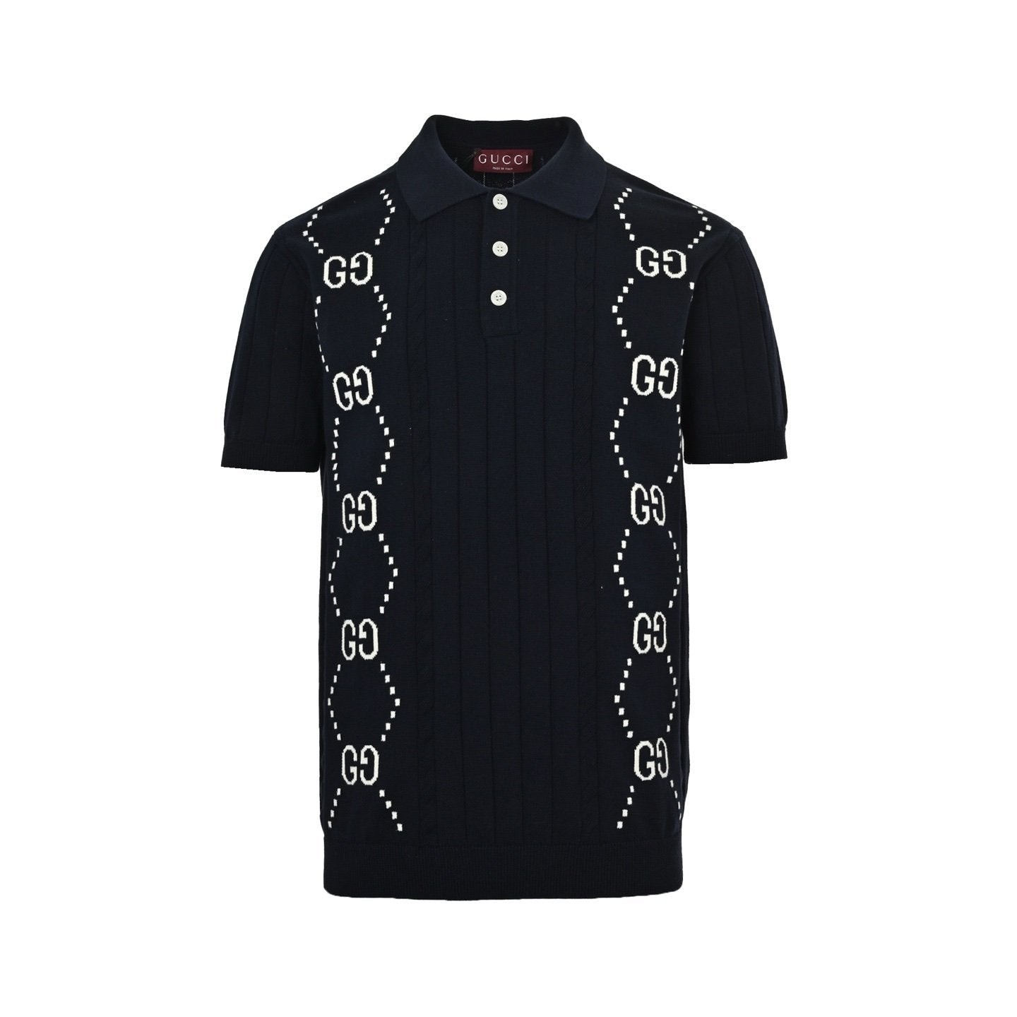 Gucci GG Intirsia Knit Polo Shirt