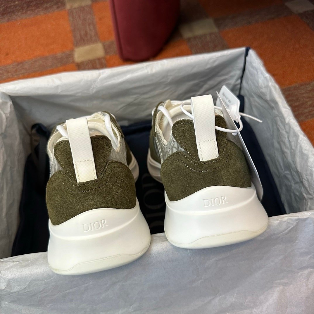 Dior B25 Suede Green White