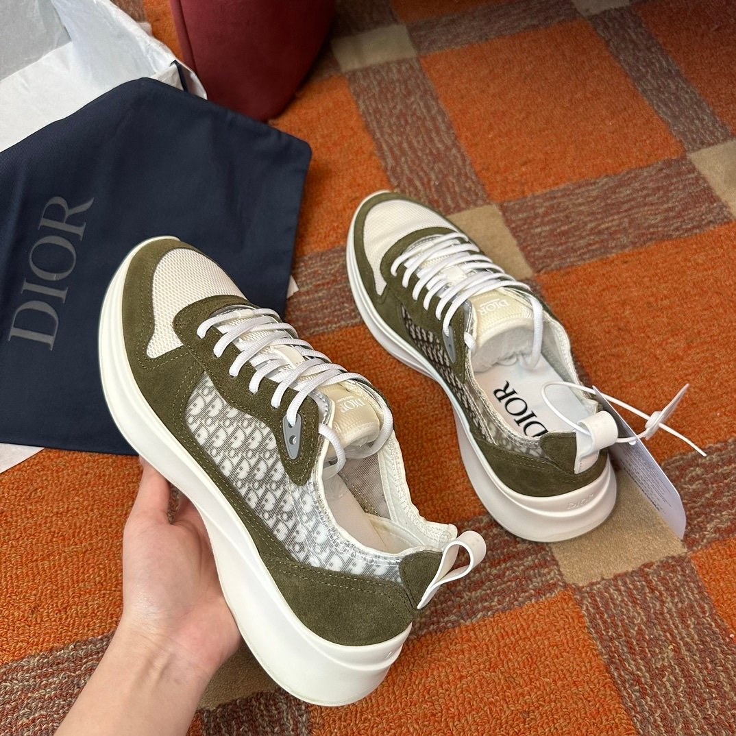 Dior B25 Suede Green White