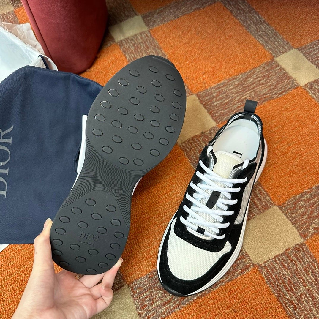 Dior B25 Suede Black White