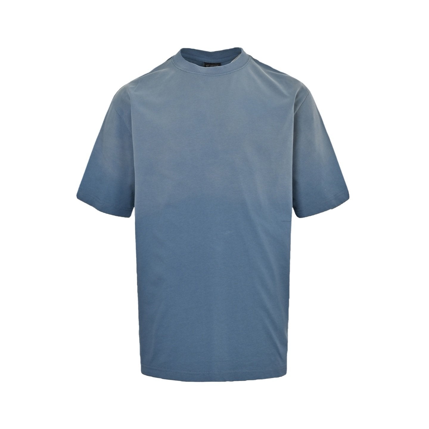 Balenciaga Oversized Printed Cotton Jersey T-Shirt Blue