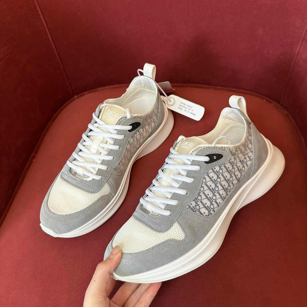 Dior B25 Suede Grey White