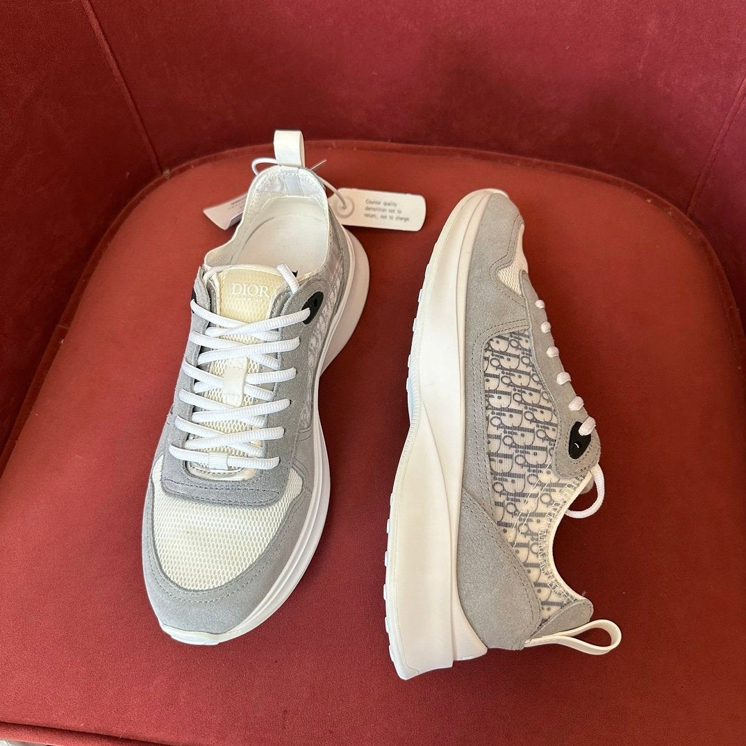 Dior B25 Suede Grey White