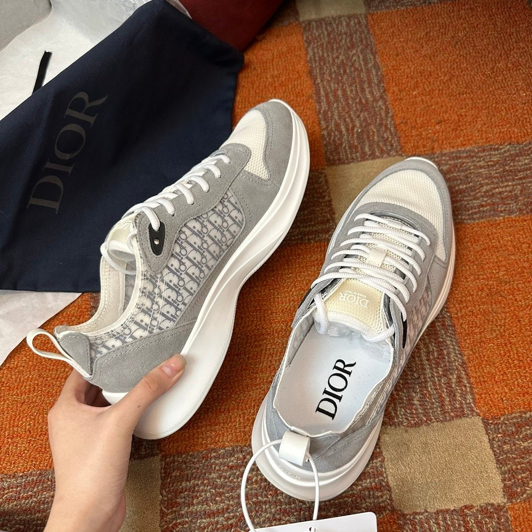 Dior B25 Suede Grey White