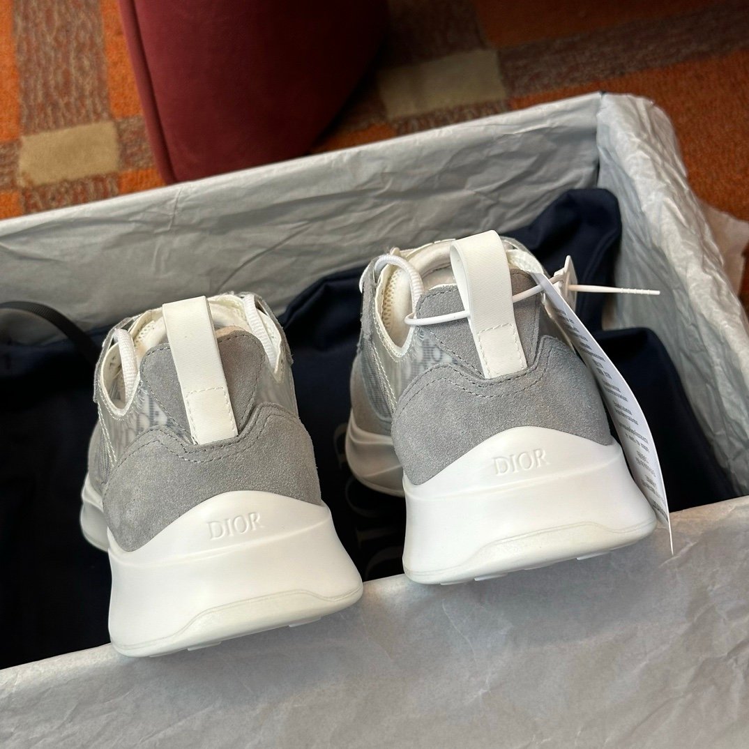 Dior B25 Suede Grey White