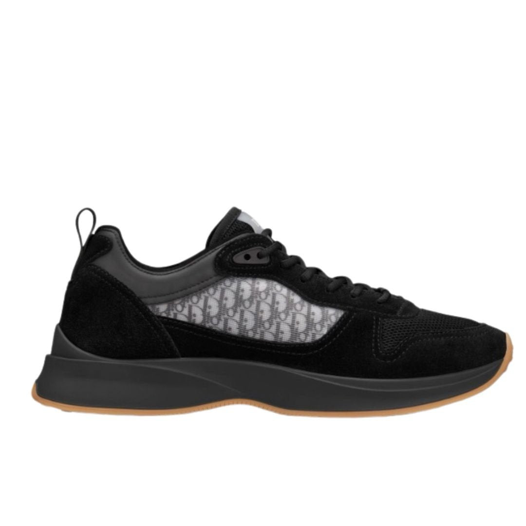 Dior B25 Suede Black on Black White