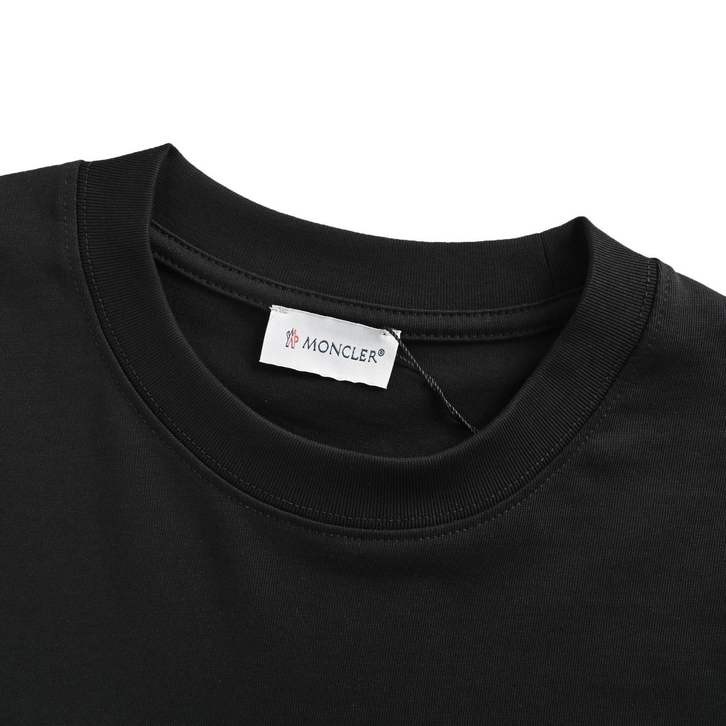 Moncler Logo Cotton Jersey T-Shirt in Black