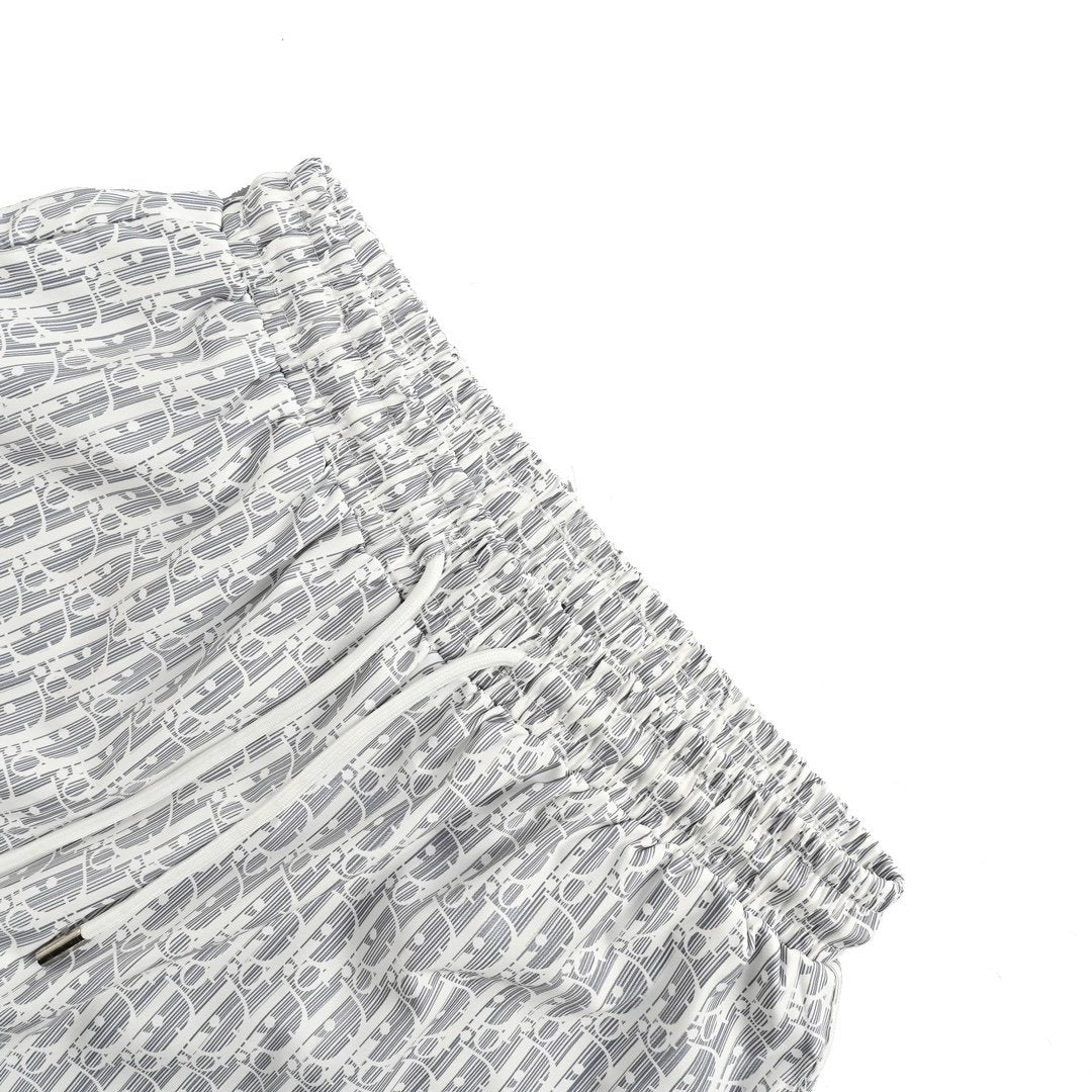 Dior Oblique White Silver Short