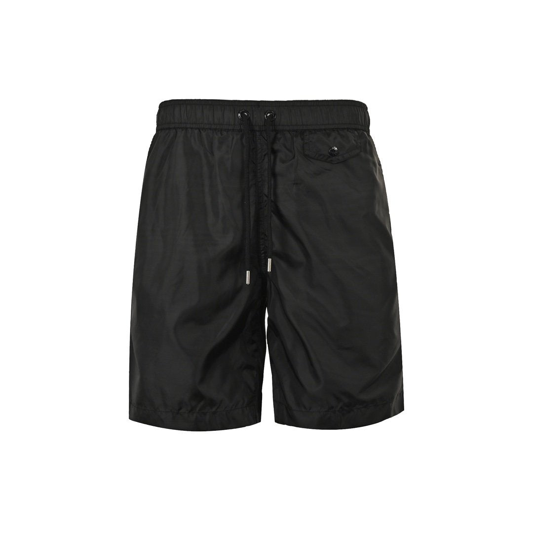Moncler Backpocket Logo Black Swimshorts