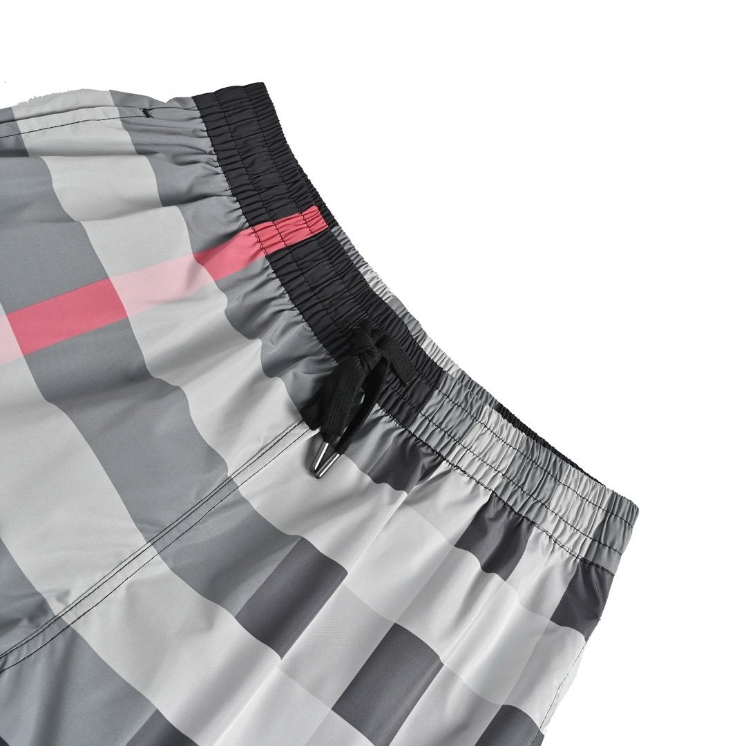 Burberry Check Dawnstring Grey/Black Swimshorts