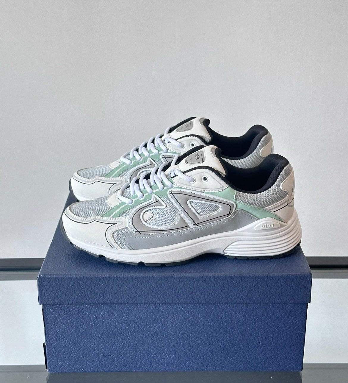Dior B30 Reflective White Silver Mint