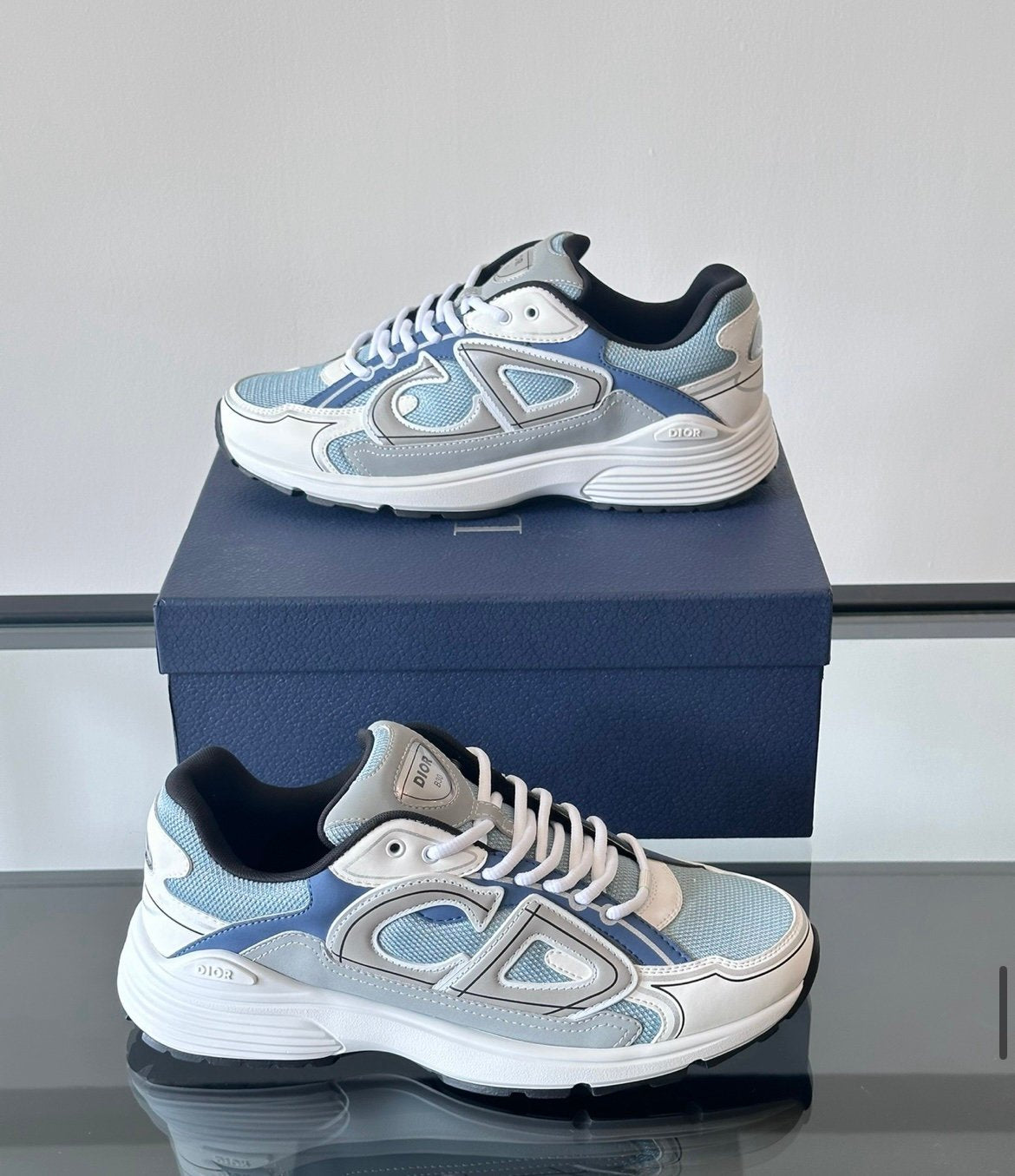 Dior B30 Reflective Blue Grey White