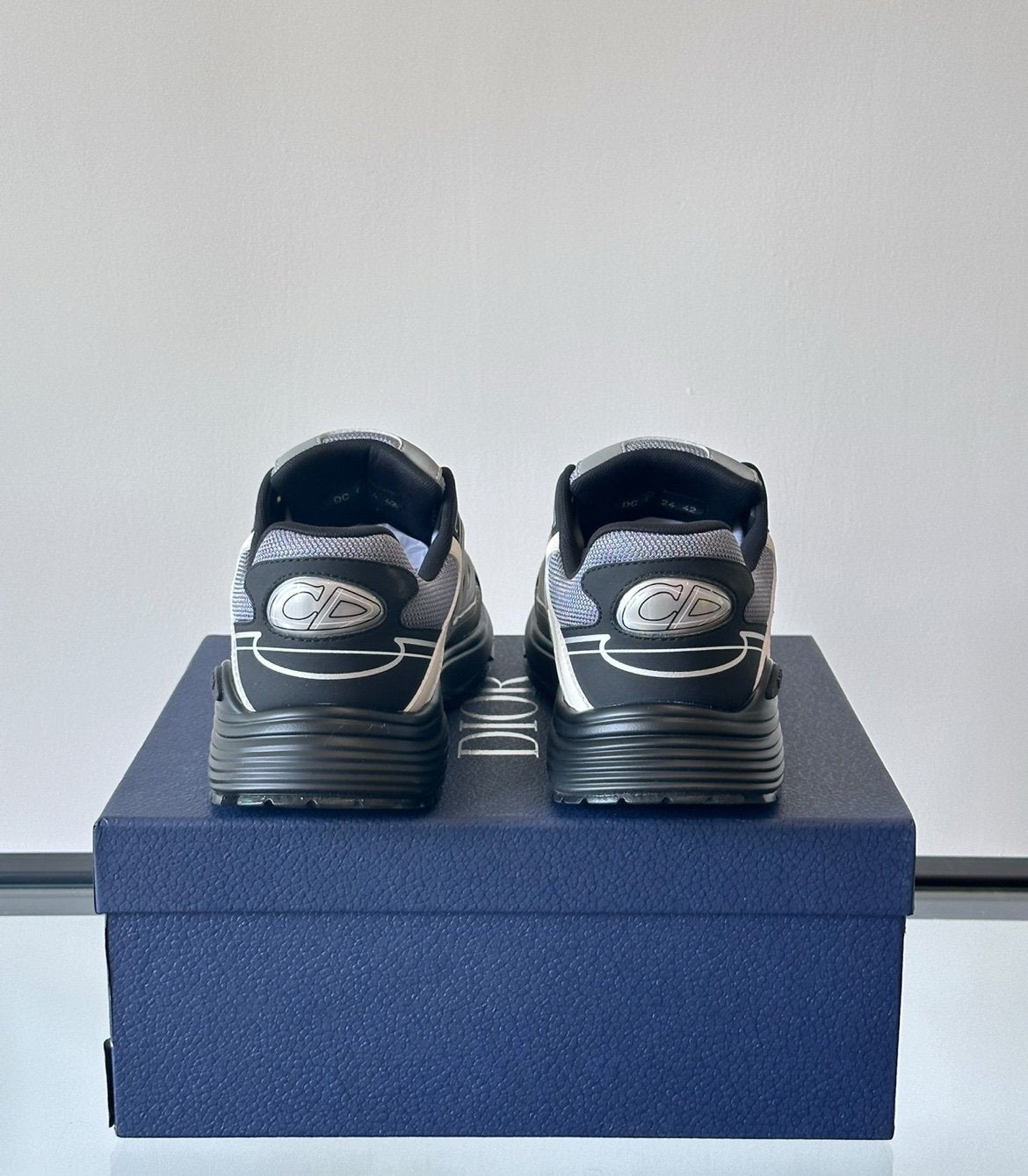 Dior B30 Reflective Dark Grey /Black Silver White