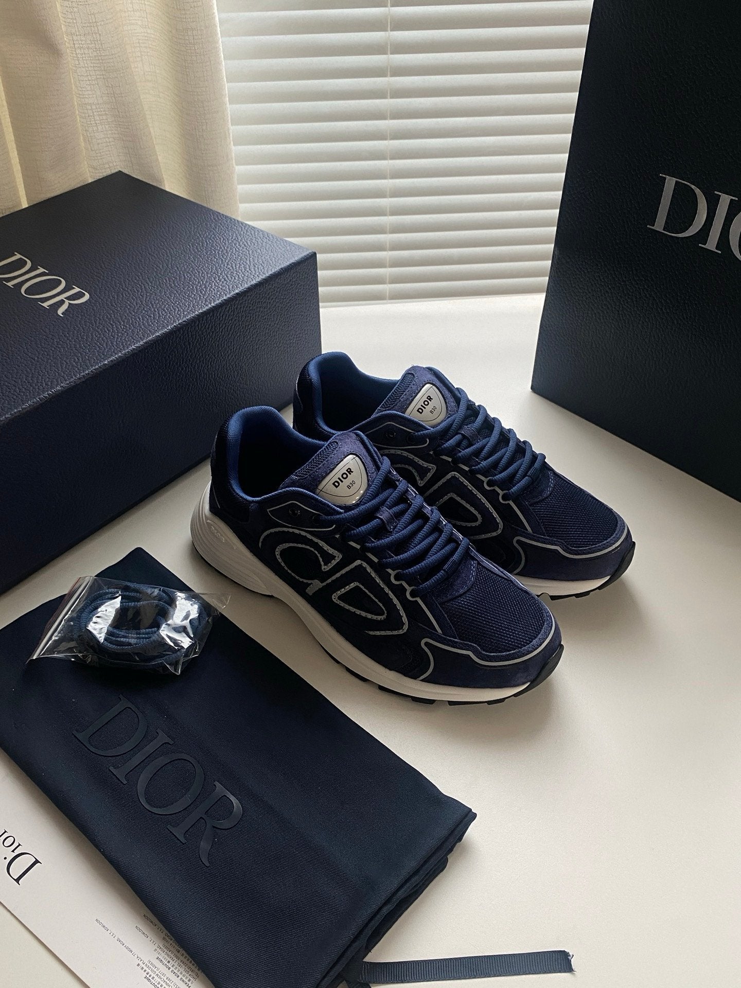 Dior B30 Suede Navy Blue