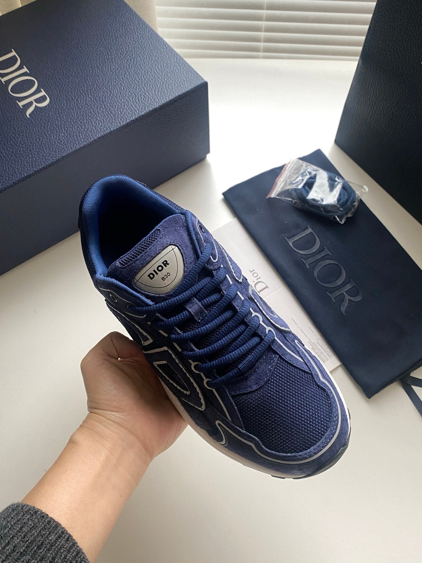 Dior B30 Suede Navy Blue
