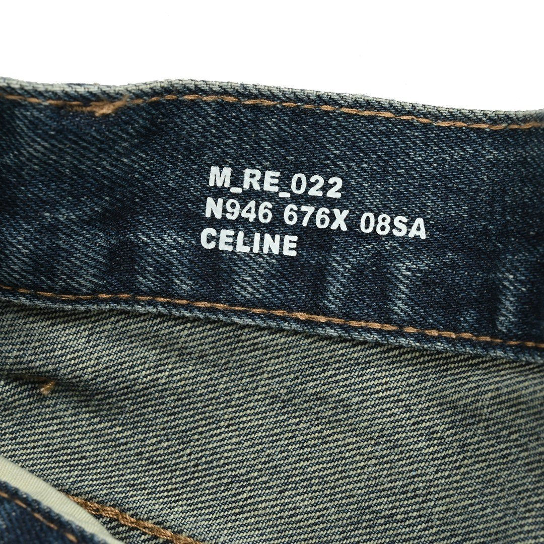 Celine Blue Washed Raw Hem Cotton
