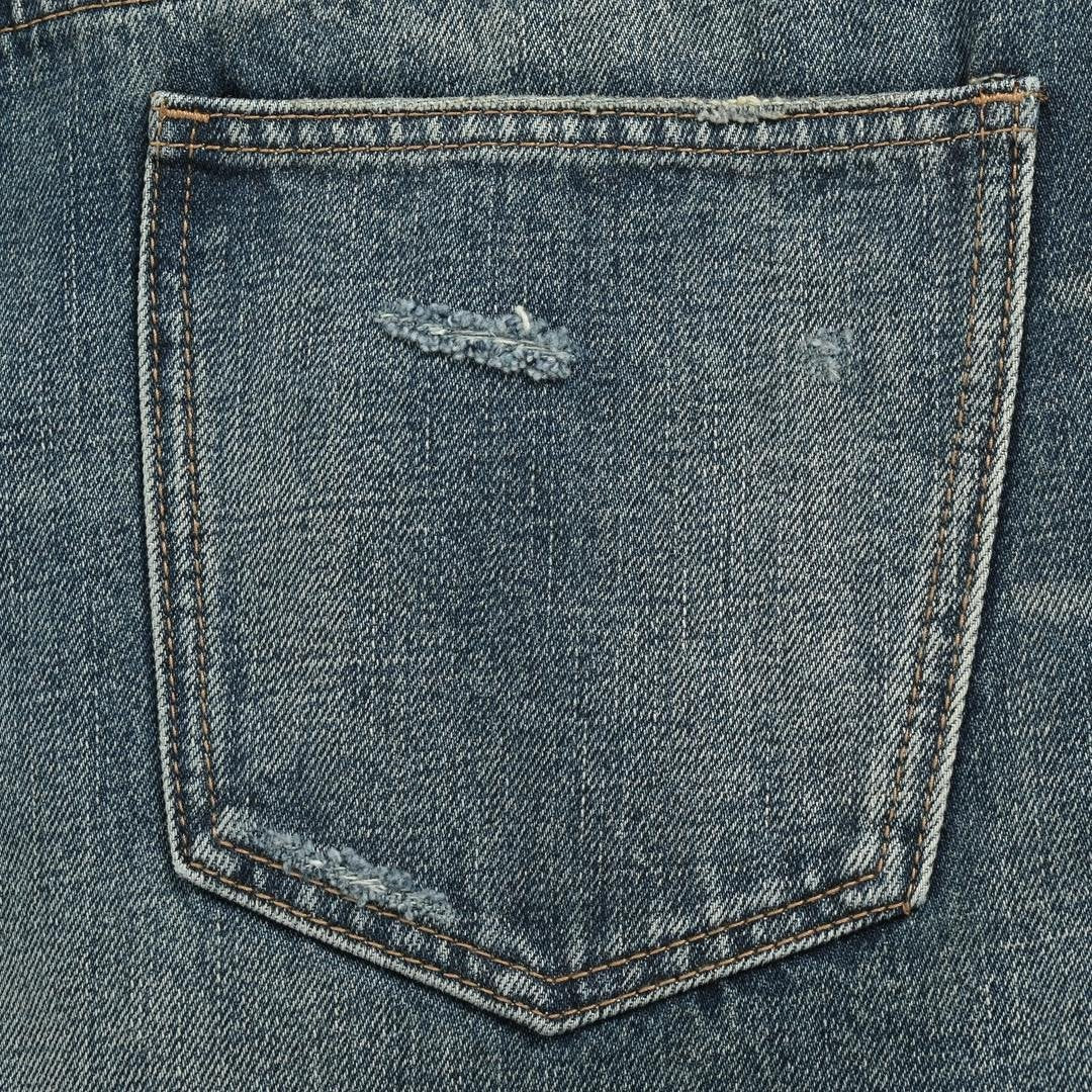 Celine Blue Washed Raw Hem Cotton