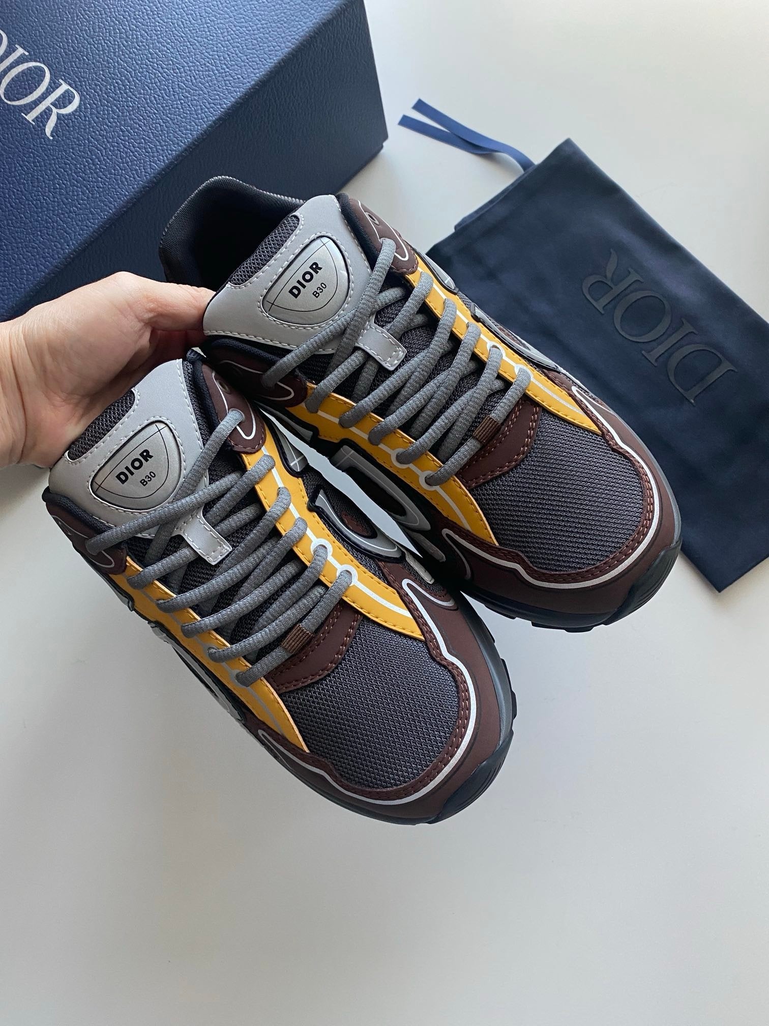 Dior B30 Reflective Bordeaux Yellow Black