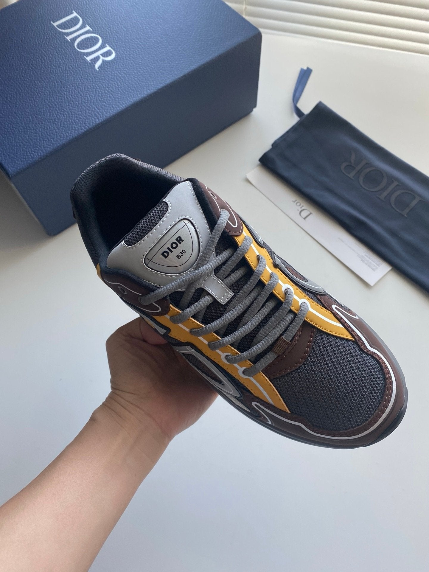 Dior B30 Reflective Bordeaux Yellow Black