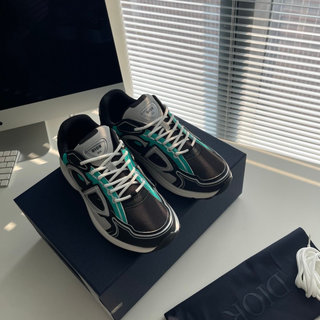 Dior B30 Reflective Black Green White