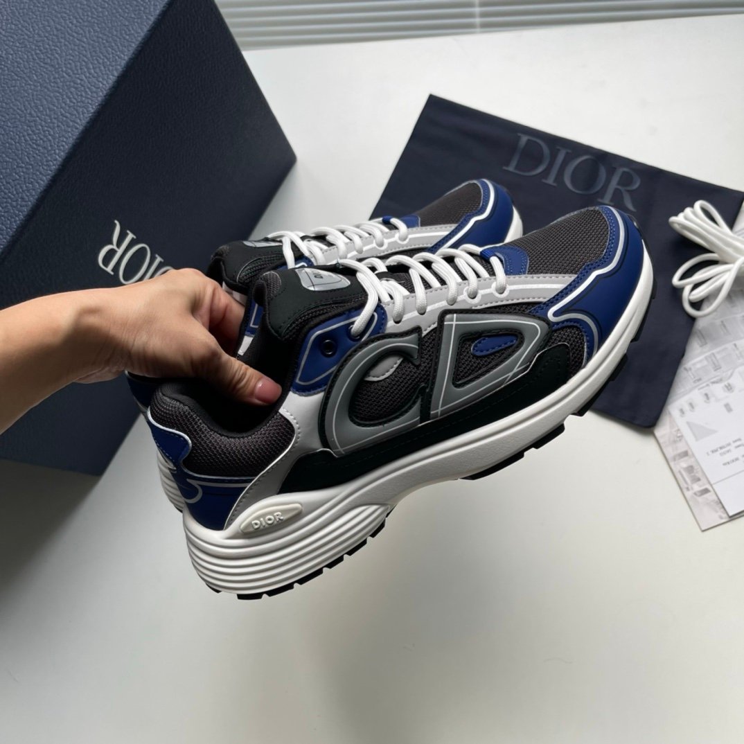 Dior B30 Reflective Navy/Black White Silver