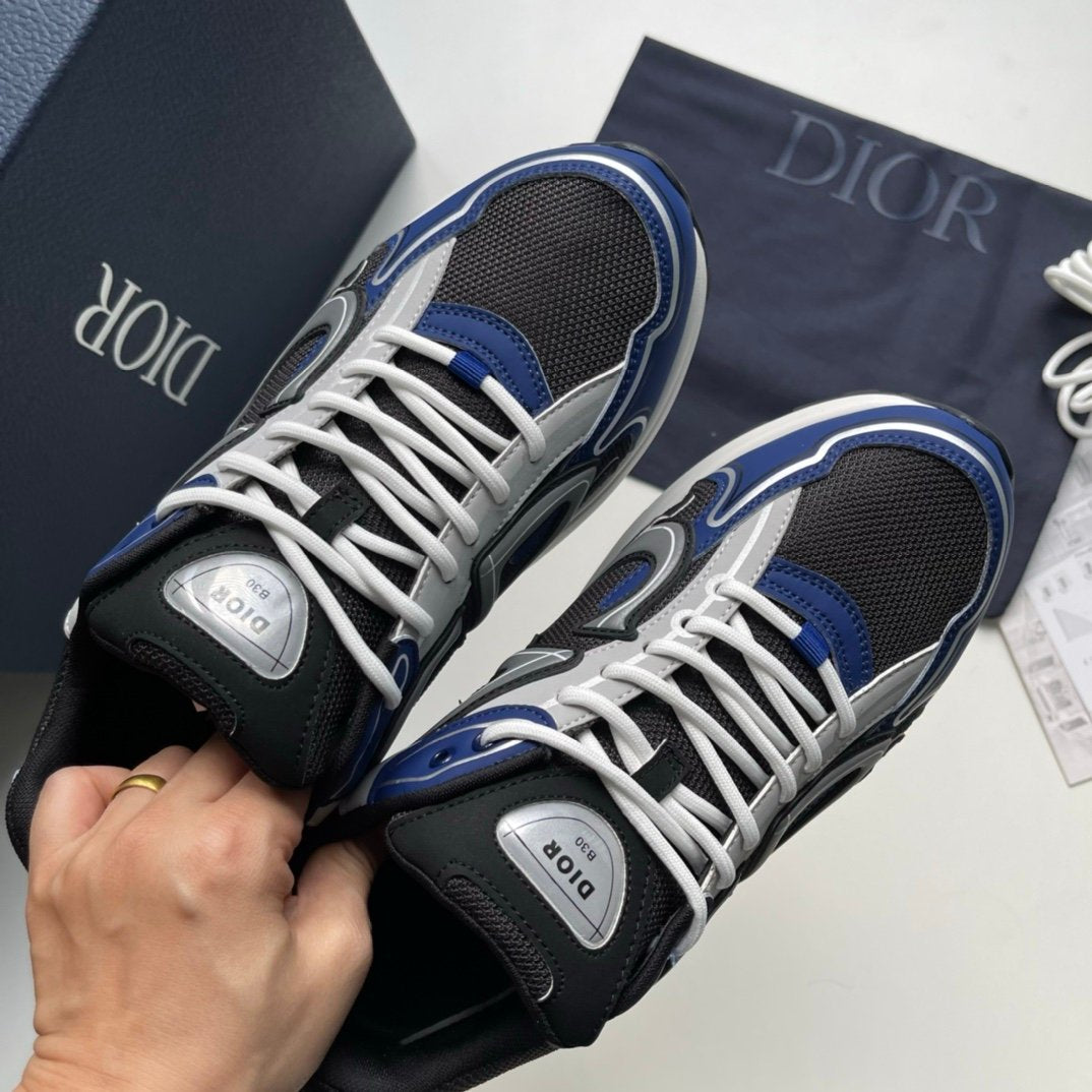 Dior B30 Reflective Navy/Black White Silver