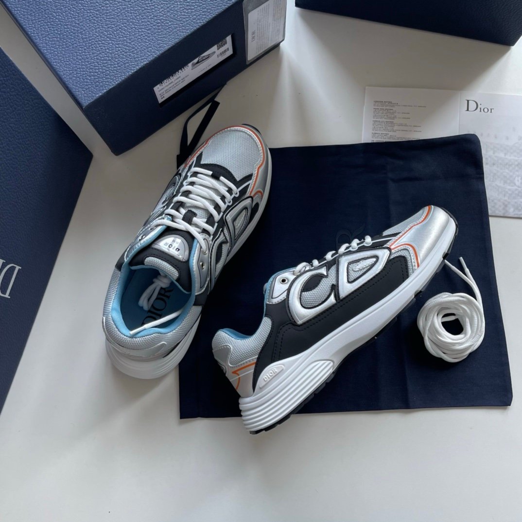 Dior B30 Reflective Silver Dark Grey