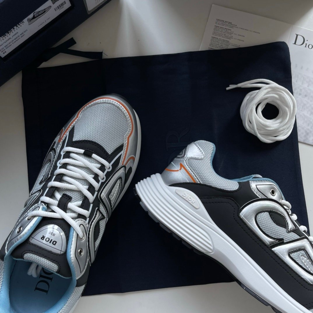 Dior B30 Reflective Silver Dark Grey