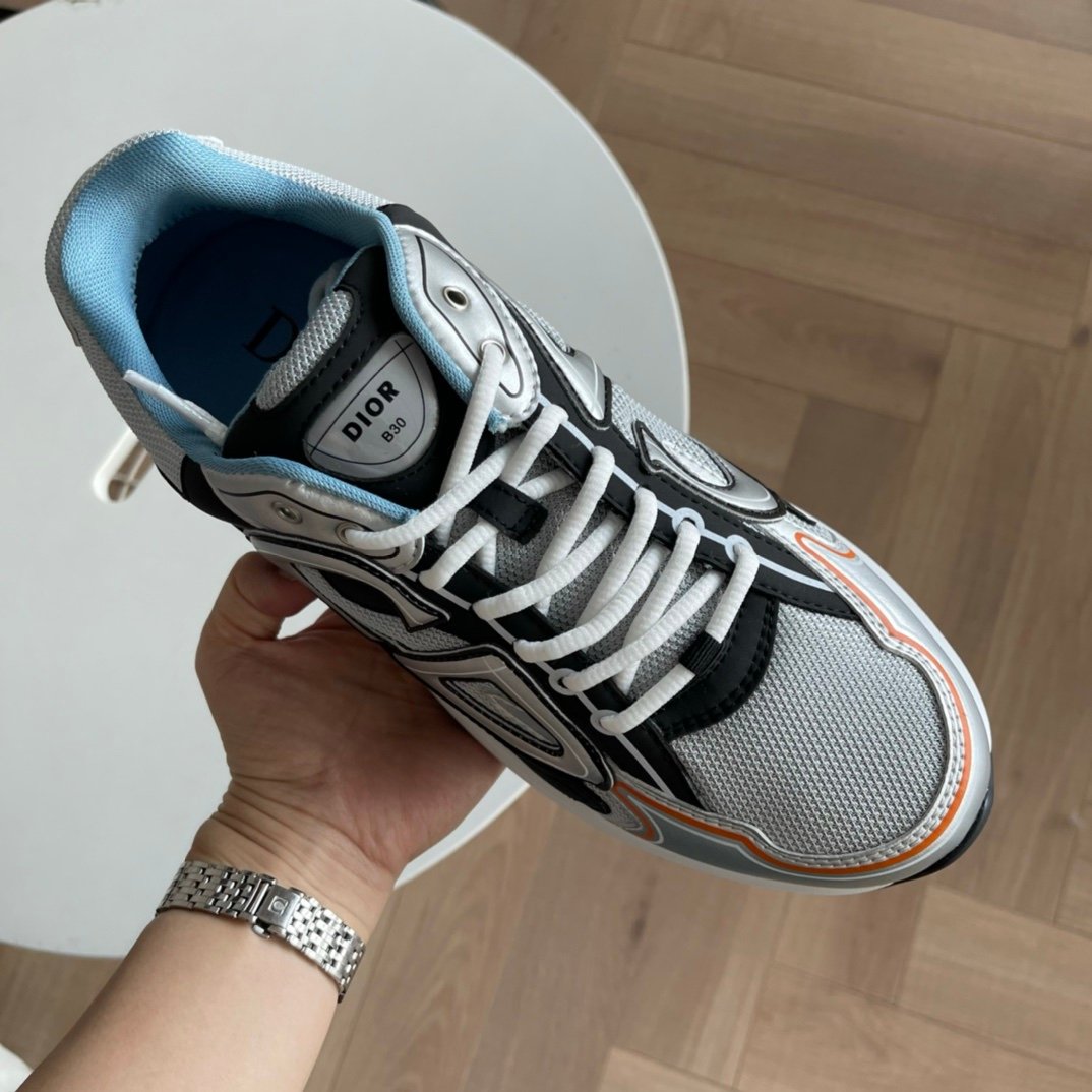 Dior B30 Reflective Silver Dark Grey