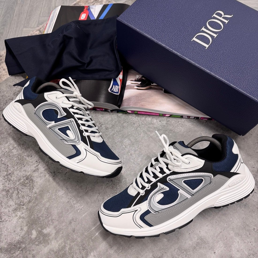 Dior B30 Reflective Blue/Grey Black White