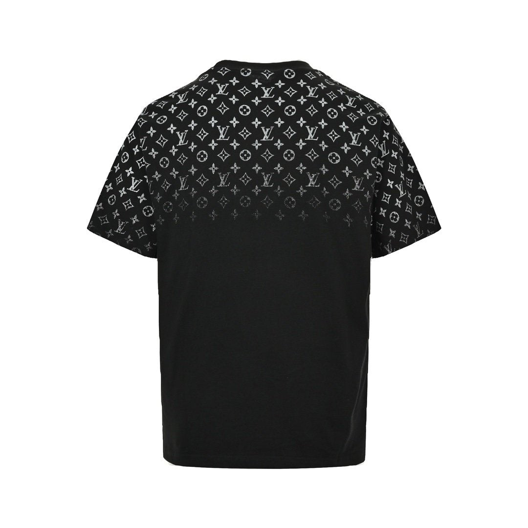 Louis Vuitton Gardient Cotton          T-Shirt Black White