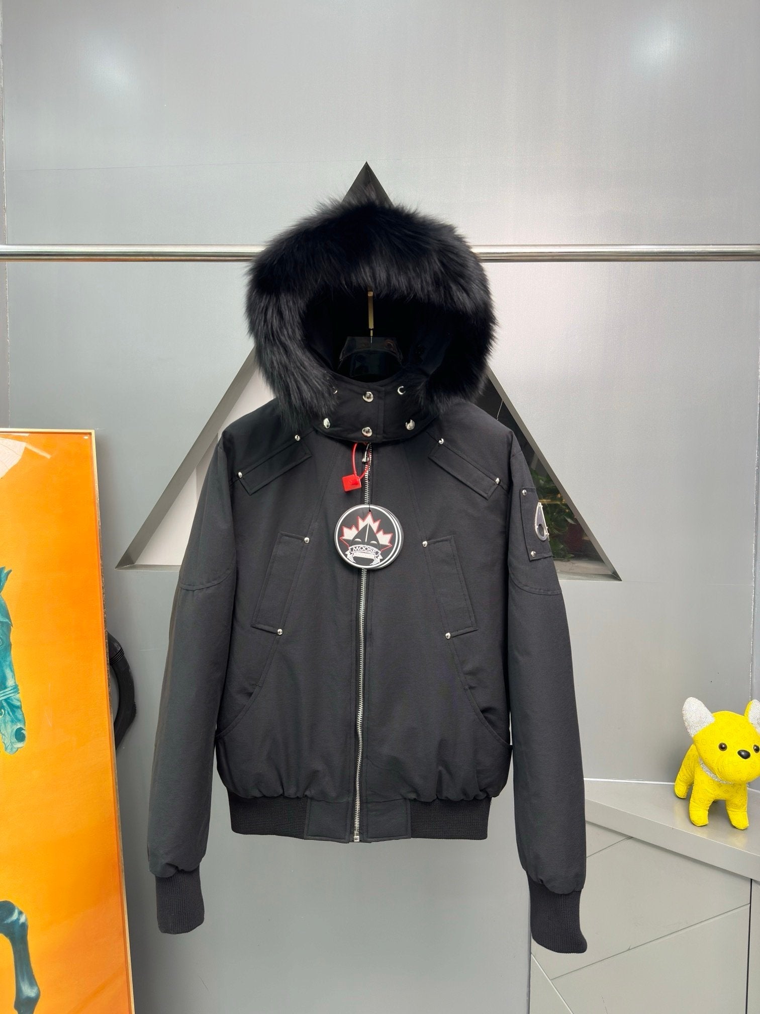 Moose Knuckles Quilted Jacket Black
