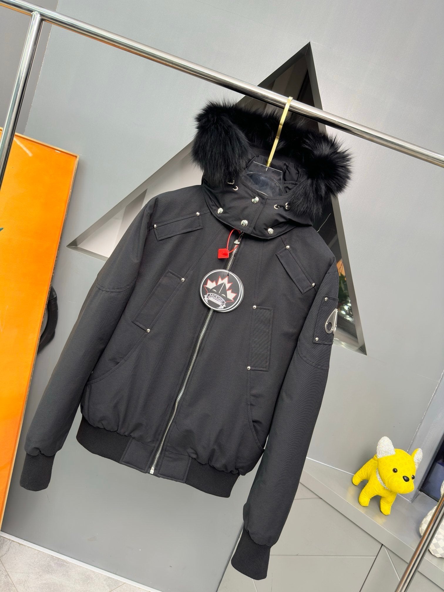 Moose Knuckles Quilted Jacket Black