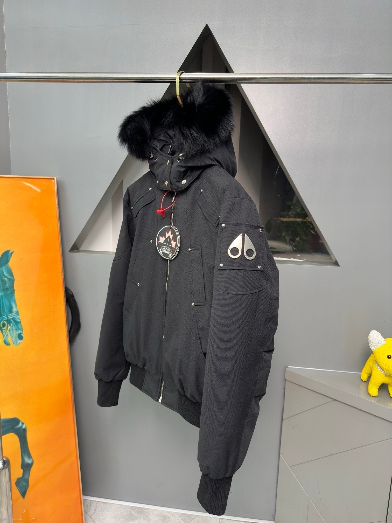Moose Knuckles Quilted Jacket Black
