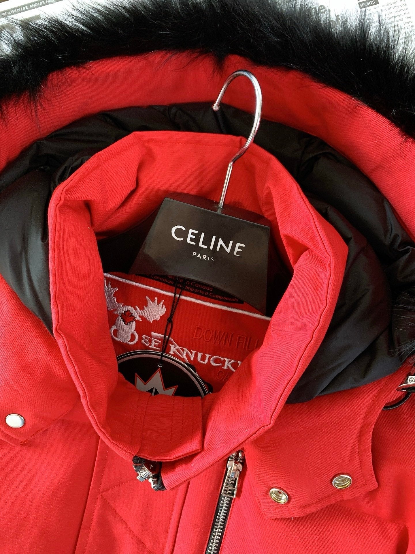 Moose Knuckles Down Jacket Red/Black