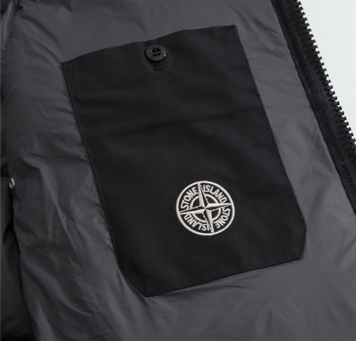 Stone Island Real Down Jacket Black